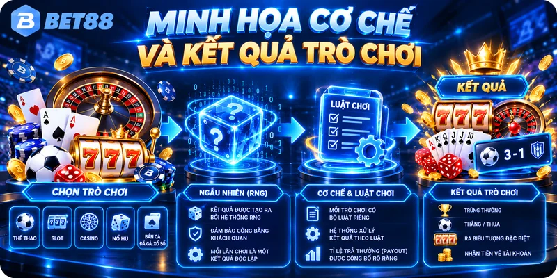 BET88 6 BET88 Minh họa cơ chế và kết quả trò chơi